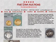 Tablet Screenshot of five-star-auctions.com